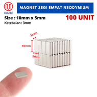 100 pcs (10mm x 5mm x 3mm ) Rare Earth Neodymium Rectangular Magnet