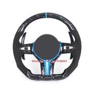 Alcantara Blue Forged Carbon M Performance Steering Wheel for  M2 M3 M4 M5 M8 F92 F80 F82 F87 F90 F1