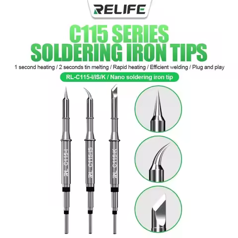 RL-C115 Series Soldering Iron Tips and Heating Core Efficient Heat Conduction Temperature Recovery f