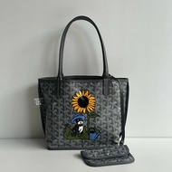 99新🆕 Goyard 戈雅 mini tote bag 灰色 (手繪向日葵與法鬥)
