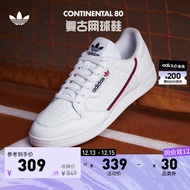 adidas阿迪达斯官方三叶草CONTINENTAL男女经典休闲网球运动板鞋 白/浅猩红/学院藏青蓝 36.5(225mm)