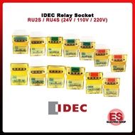 IDEC RU2S / RU4S / RU4S-NF Relay with/without LED (24V / 110V / 220V) (RU2S-A110/RU2S-A220 /RU2S-NF-
