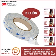 2 rolls of heat-resistant double-sided tape for electronic components 12mm x 50m 3M 9448A
