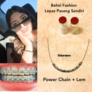 Behel Praktis Lepas Pasang Sendiri Power chain Free LEM atas "Bawah Asli"