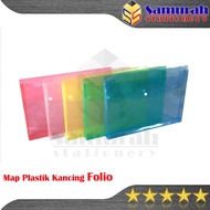 Map Plastik Kancing Jenia Folio Punggung Per Lusin / Map Plastik Tali ukuran F4 Transparant Clear is