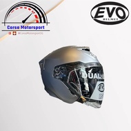 [SG Seller 🇸🇬] PSB Approved Evo RS9 Matt Grey Open Face Helmet Plain Colour