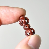 Boutique Small Leaf Red Sandalwood Wood Hand-Carved Back Cloud DIY Beads Jewelry Accessories260807JJ