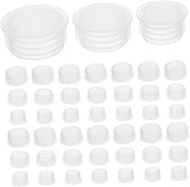 COLLBATH 150pcs Bottles Replacement Plugs Wine Saver Pump Large Mouth Jar Covers Wine Sealer Storage Jar Covers Sealed Bottle Covers Water Bottle Caps Jars White Fruit Protector Plastic