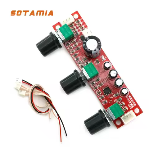 SOTAMIA LM1036 Tone Amplifier Preamplifier NE5532 Volume Control Board AD827 Op Amp Pre-amp Volume T