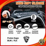 Proton Blm Flx Fl Nano Soft Silicone Car Windshield Wiper 17'' + 22'' 1Set Automotive Car Accessorie
