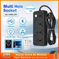 Extension Electric socket 6 Power Socket Extension wire USB Ports wayar sambungan Adapter Socket Ext