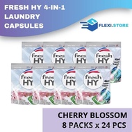 Fresh HY 4-in-1 Laundry Capsules 24pcs x 8 Refill Packs fragrant laundry