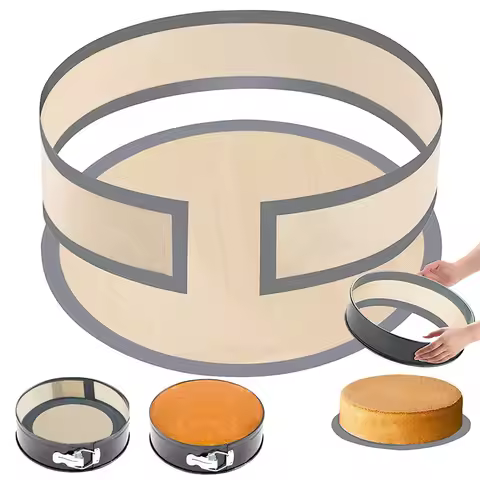 Silicone Round Baking Mat Air Fryer Oven Baking Sheets Non-Stick Baking Liners Reusable Bake Dish fo