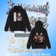 Hamzat Chimayev Hoodie Wins UFC 319 Cotton Comfortable To Wear Round Neck Not Faded Printed Pattern 