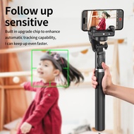 AOCHUAN 1-Axis Handheld Gimbal Stabilizer Selfie Stick Tripod with Fill Light AI Face Tracking Gestu