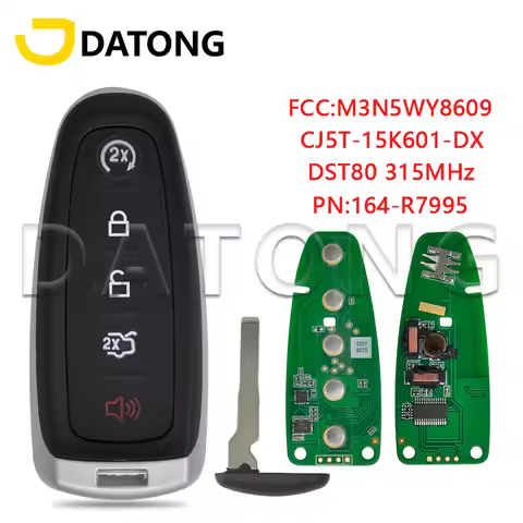 Datong World Car Key For Ford Foucs C-max Maverick Escape 2013-2018 M3N5WY8609 CJ5T-15K601-DX 315MHz