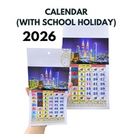 Kalendar Malaysia 2026 Calendar Malaysia Kuda (with School Holiday) 2026日历 2026跑马日历 24.5 x 13cm