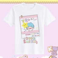 Littletwinstars Gemini Joint Cartoon Related Short Sleeve T-shirt Soft Girl Student Loose Couple Out