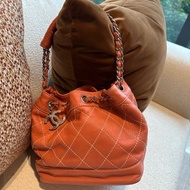 Chanel 橘色手提/肩背 小包