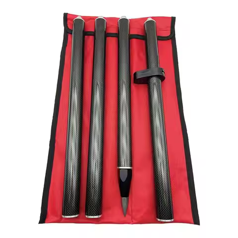 PRISM POLE, GPS Carbon Fiber Survey Pole,1.8M Length GPS GNSS RTK SURVEYING TYPE, 4 Pcs Poles, 5/8x1