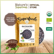 Nature's Superfoods Organic Raw Cacao Nibs 250g l Good for the Heart l Magnesium, Antioxidants l Uns