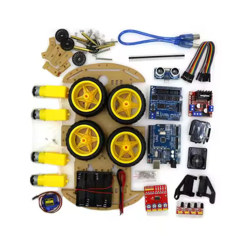4WD 4-Wheel Smart Car Chassis Kit 2WD 2-Wheel DIY Robot Car Set Tracking Bluetooth Intelligent Car D