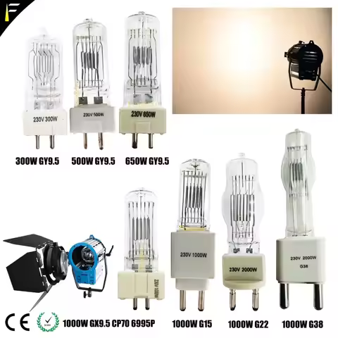 Studio Lamp M40 Lamp 500W/230V GY9.5 T19 1000 W 230V CP/73 FKK 2000W 240V G38 T26 650W GY9.5 Halogen