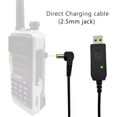 Walkie Talkie USB Charger Cable With Indicator Light For BaoFeng BF-UVB3 UV-X9 UV-10R UV-S9 PLUS UV-