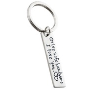 Popular Drive Safe Boyfriend Gift Aluminum Couples Keychain Engraved Keychain