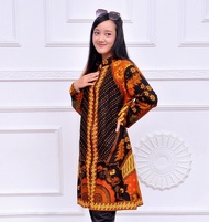 ATASAN TUNIK BATIK WANITA MODERN MODEL TERBARU KEKINIAN 2021 RESLETING DEPAN BAJU PESTA CANTIK dan E