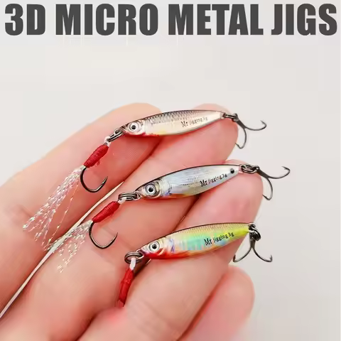 Micro Sized Iron Plate Bait 1.5/3/5g 3D Mini VIB Lure Metal Cast Jig Spoon Pesca Fish Micro Sequin F