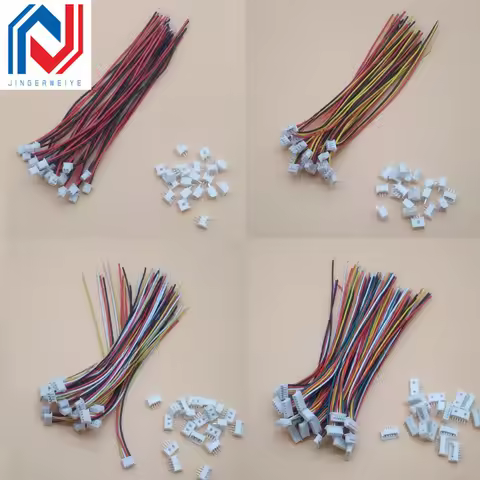10 sets/lot Micro JST 1.25mm 1.25 JST 2P 3P 4P 5P 6P 8Pin 9pin 10pin Female Connector Plug + Male Pl