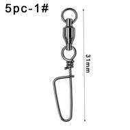 Swivel Putar Lancar Bahan Stainless Steel Konektor Pancing Ikan Kili Kili Snap Besar Kecil