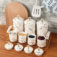 Latvia Ceramic Spice Jar Set of 7 Ceramic Spice Container Set