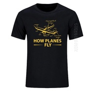 How Planes Fly Men'S T-Shirt Aerospace Engineer Tshirt For Man O-Neck Fashion Cotton Tee