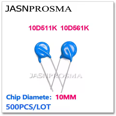 JASNPROSMA 10D511K 10D561K 10MM 500PCS 510V 560V Varistor resistor ZOV piezoresistor