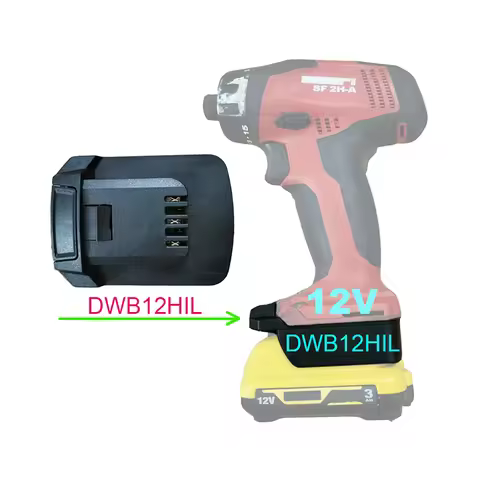 DWB12HIL Adapter Converter Use for Dewalt 12V Li-ion Battery DCB120 DCB121 on for Hilti 12V Lithium 
