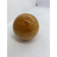 D3524 Natural Raw Ore/Golden Frozen Stone Golden Field Yellow Ball Ornaments Place Of Origin: Indone