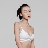 ornoir.co 白色Zelda簡約比基尼超薄可拆卸胸墊細肩帶無鋼圈內衣