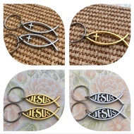 1 pc bible verse fish shaped keychain