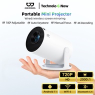 GOJODOQ Android 11.0 High Stand & 270° Free Angles Projector | 50000 hours l Automatic Keystone Corr