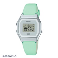 Casio นาฬิกาข้อมือผู้หญิง สายหนังแท้ รุ่น LA680WEL LA680WEGLLA680WEL-3DFLA680WEL-8DFLA680WEGL-4 LA68