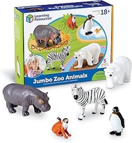 Learning Resources LER0788 Jumbo Zoo Animals 7-3/4 L x 4 W in