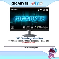 GIGABYTE G27Q20 @200Hz / GS27QA @180Hz 27" SS IPS 2K QHD Gaming Monitor | Up to 0.5ms | HDR10