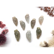 [DIY Series] Natural Jade Ginseng Carving Meaning Auspicious, Longevity Pressure White Crystal Chine