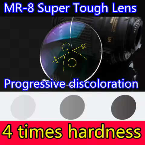 MR8 Progressive Lenses Discoloration Photochromic Lens 4 Times Hardness Aspherical Prescription Sung