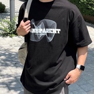 [Spexen Studio] Korean Perspective 3D Psychedelic Print Loose Dropped Shoulder Short Sleeve Top tee 