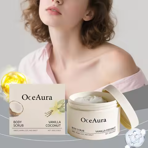 100g Body Scrub,Vanilla Coconuts Body Scrub Moisturizing Exfoliating Product Designed For Women Men