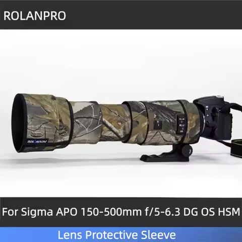 ROLANPRO Camouflage Lens Coat for Sigma APO 150-500mm f/5-6.3 DG OS HSM Guns Case Lens Protective Sl