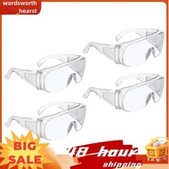 4 Pcs Anti Fog Safety Goggles Clear Protective Glasses Protective Goggles Lab Goggle Side  Safety Go